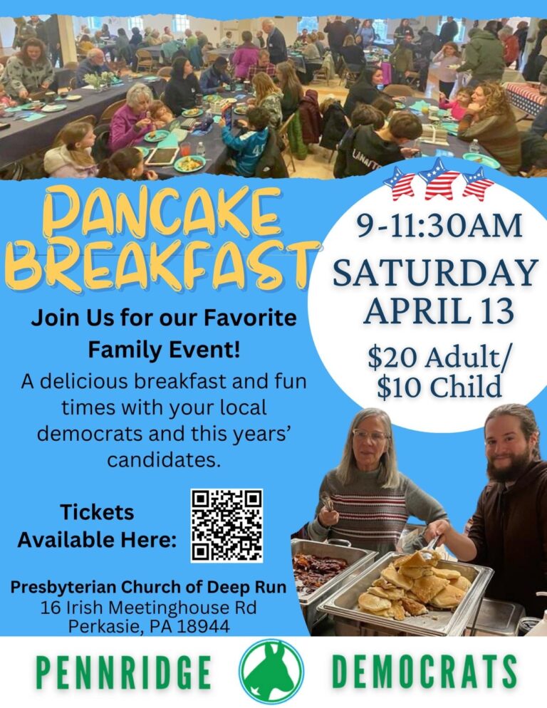 Join us for our annual pancaker breakfast on April 13, from 9:30 until 12:00.