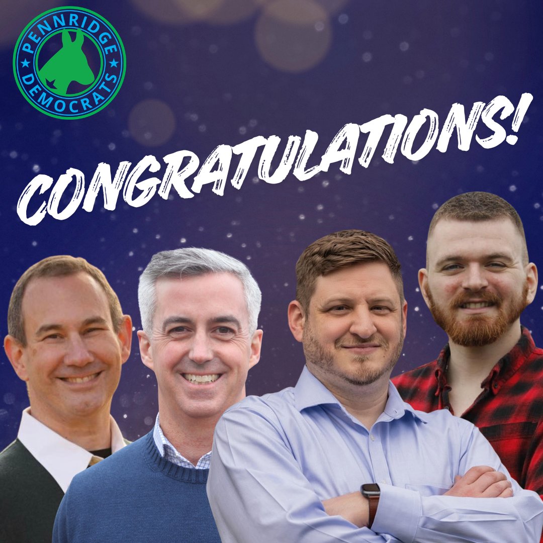 Congratulations to our 2026 Democratic Primary Winners - Mark Pinsley, Bob Harvie, Les Mavus, Tim Hayes